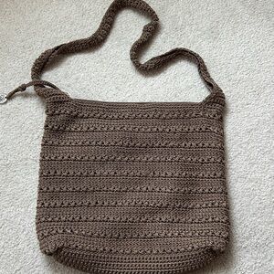 The Sak Rich Brown Crochet Handbag